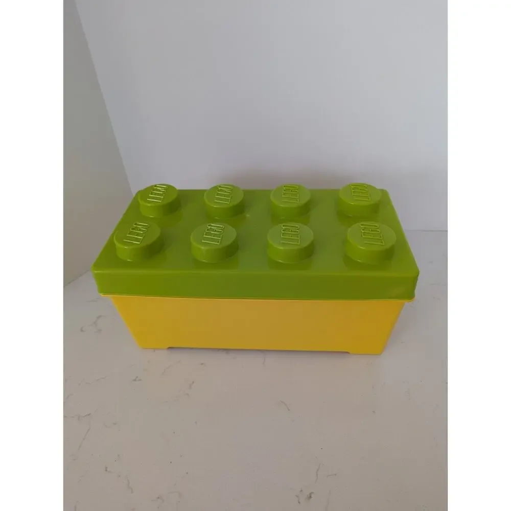 Lego Duplo Blocks In Box~ 54 Miscellaneous Pieces Including Figurine~Building